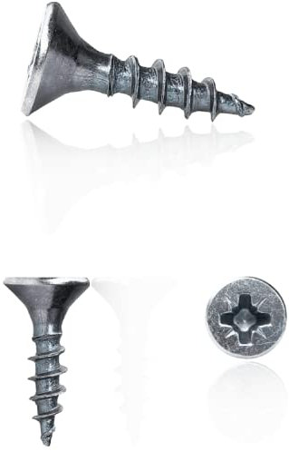 M4 - Tornillos de madera galvanizados (zinc largo, 0,15 x 1,5 cm), 4,0 x 15 mm, caja de 100 unidades