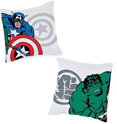 Jay Franco Marvel Comics Comic Cool 100% Baumwolle Kissenbezüge im 2er-Set 80x80 cm