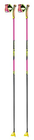 Leki Uni Erwachsene Skistöcke, Neon Pink-Neon Yellow-Black, 140