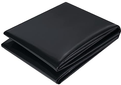 Revêtement De Bassin Étanche Bâche pour Bassin Robuste Film Doublure D'étang HDPE pour Petits Étangs, Bassins À Poissons, Noir Membrane Renforcée 1.5x2m 3x5m 5x6m 10x10m(Taille:1x1m(3.3x3.ft))