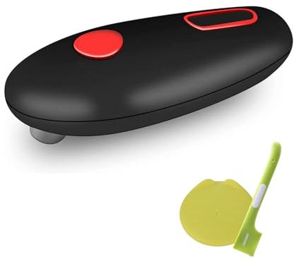 Burköppnare, elektrisk en-touch-knapp burköppnare elektrisk, lämplig för öppning av burkar i olika storlekar elektrisk burköppnare