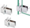 2 Stück 90 Grad Glas Scharnier, Glastürscharnier Aus Zinklegierung, Glastüren Türscharniere, Glastüren Clip, Glasscharnier Für Glas Dicke 5mm-8mm, Für Weinschränke, Vitrinen, Bücherregale, Duschraum