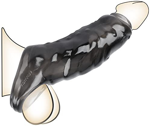 Penishülle, Penies.Verlängerung mit Verdickt Hodenring, Penis Verlängerung für Penisvergrößerung und Zeit Verlängern, Sexspielzeug für Männer