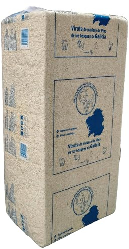 Peyca Viruta de Madera de Pino Saco 10kg Aprox. Ideal para Mascotas, Aves, gallinas...Viruta de los bosques de Galicia. Viruta Limpia prensada.