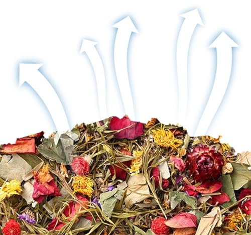YNPQTDS Litière pour Hamster | 100g Fleurs Séchées Litière Petits Animaux | Parfums Durables Apaisant Habitat Décoration Anti-Odeurs | pour Furet Lapin Cage Intérieur Poulaillet Chat