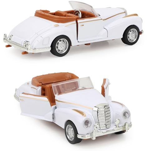 Sorandy Legerad Leksaksbil Roadster med musik- och Belysningsfunktion för Interaktion Mellan Föräldrar och Barn och Underhållning (Vit)