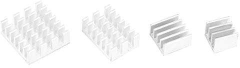 ERYUE Effektiv Processorkylare i Aluminium för 2/3/4 3B+ 4B, Set med 20 Delar för Moderkorts Processor, Baksida med Lim