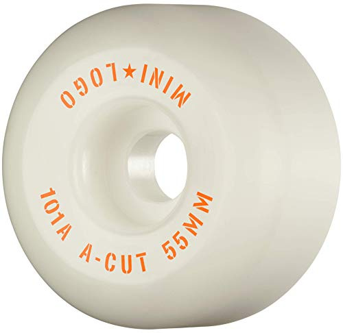 Mini Logo Ruote per skateboard A-Cut '2' 55mm 101A Bianco