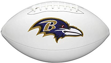 WILSON NFL Live Signature Autograph Football - Official Size, Baltimore Ravens