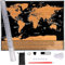 Retoo Weltkarte zum Rubbeln XXL, International Großformat Poster mit Gold Rubbeln, Rubbelweltkarte mit Accessoires Klebesticker Kratzwerkzeug, Laminiert Groß Weltkarte zum Freirubbeln, 82 x 59 cm