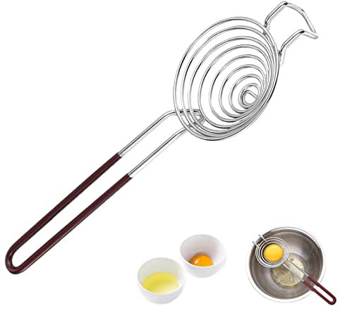 Separatore di Uova,Separatore Tuorlo d'uovo in Acciaio Inossidabile,Bianco Filtro Separatore di Albume per Strumento di Cottura Utensili da Cucina