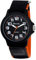Ravel - Moderne Workwear-Herrenuhr mit einfach zu befestigendem Armband - Schwarz/Orange Highlights