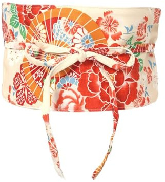 Japansk Yukata kimono rock obi bälte midjeband traditionell vintage körsbärsblom rosett bälte klänning skärp bälte, Stil-14, en storlek