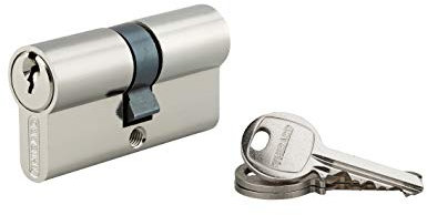 THIRARD - Cylindre de serrure double entrée SA, 30x45mm, anti-arrachement, nickel, 3 clés