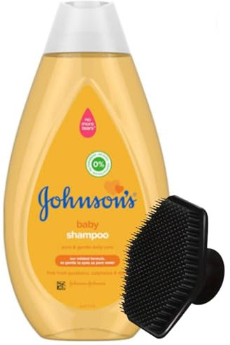 Cradle Cap Brush & Baby Shampoo Bath Set - Cradle Cap Scalp Scrub Treatment Newborn & Toddler - Baby Shampoo 300ml & Newborn Essentials Bath Brush - Prevent Flakes & Dry Scalp