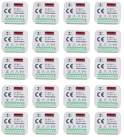 CENMEN 20X Receptor Universal RX Multifrecuencia 300-868MHz 2CH 12V 24V MóDulo de Relé Control Remoto para Puerta de Garaje 433.92MHz 868MHz