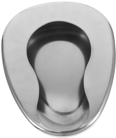 Didiseaon Bed Pans Nighttime Friendly Features and Stainless Steel Elderly Patients with Portable Ergonomic Design Bedridden Patients Suitable for Hospitals and Nursing Homes