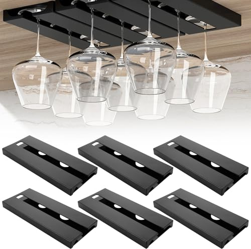 LDXDRU 6 soportes para copas de vino para colgar