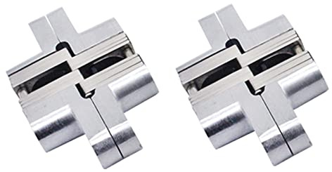 Cerniera a croce nascosta in acciaio inossidabile, 25 x 118 mm, cerniera a croce invisibile per porta pieghevole nascosta, cerniera a croce per armadietti, armadietti, porte in legno, 2 pezzi