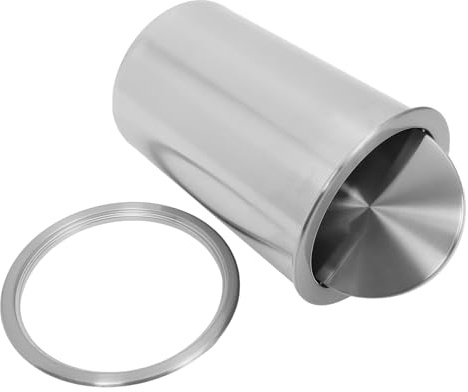 Homoyoyo Cubo de Basura Empotrable de Acero Inoxidable con Tapa Abatible para Encimera Diseño Compacto para Cocina y Baño Resistente a Arañazos y Desgaste Set de 3 Piezas