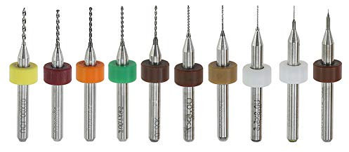 Paor 10 Stück Leiterplatten Leiterplatten Hartmetallbohrer 0,1 mm bis 1,0 mm