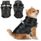 Sensong Hundemantel für den Winter, Winddicht Wasserdichte Hundejacke, Warme Hunde Winterweste Wintermantel für Kleine Hunde Welpe Hundemantel mit Geschirr-Schwarz L