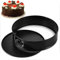 Zocipro Springform 26 cm Rund, Groß 10 Zoll Kuchenform Backform mit Antihaftbeschichtung, Kuchenbackformen mit Flachboden für Kuchen Backen, Schwarz