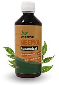 Neemöl Konzentrat | 500 ml - ergibt insgesamt 2,5 L Neemöl | Mit Emulgator | Pflanzen-Schutz & Pflege | Für alle Pflanzen | natürliche Schädlingsbekämpfung | Niemöl