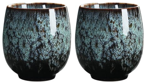 Toyvian 2 piezas Tazas de Cerámica Kung Fu Tazas de Té Sin Asa Material Cerámico Seguro para Uso Diario Diseño Tradicional y Artesanía Moderna Regalo para Amantes del Té