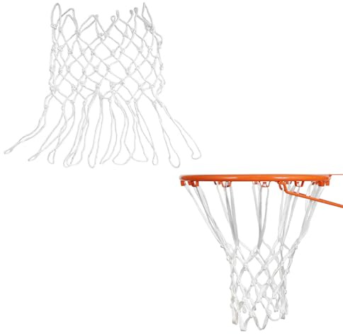 Rete da basket di ricambio per tutte le condizioni atmosferiche, Compatibile con Canestri Standard Interni ed Esterni, 12 Passanti, Poliestere Spesso.