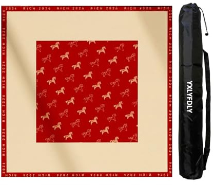 YXLYFDLY Mahjong Mat - Mantel Mahjong silencioso y con reducción de ruido con bolsa de transporte, tapete de juego para el hogar para póquer, cartas, tablero, juegos de azulejos (140 cm)
