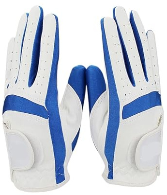 Genérico Guante de Golf Guantes De Golf for Niños Tela Niño Niña(Blue,L Size 16)