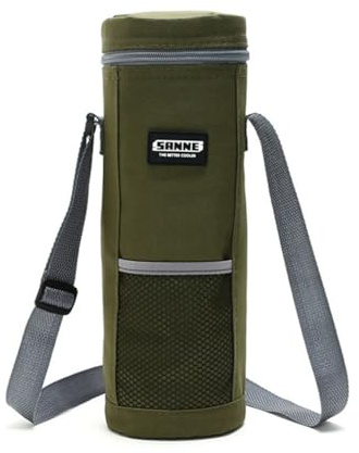 JoyousMall Sac isotherme pour bouteille d'eau en tissu Oxford avec bandoulière pour randonnée, camping, pique-nique, voyage, déjeuner, 1,5 l à 2 l