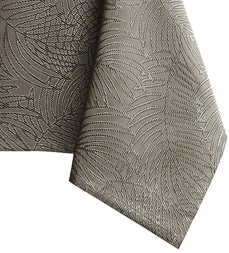 AmeliaHome Tischdecke 40x40 cm Mitteldecke Tischtuch Tafeldecke Fleckschutz Lotuseffekt Abwaschbar Wasserabweisend Ornament Cappuccino Gaia