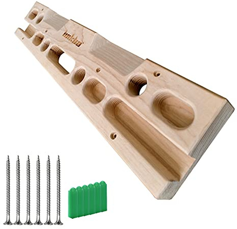 Lixada Wooden Hang Board Climbing Fingerboard Doorway Hand Strengthener Equipment for Finger Strength & Fitness Pull Up Bar Workout and Exercise