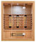 Artsauna Infrarotkabine Kiruna160 mit 6 Vollspektrum- & 3 Flächenstrahler, 3 Personen, 160x105x190 cm, LED Farblicht & Glastür, Infrarotsauna Sauna