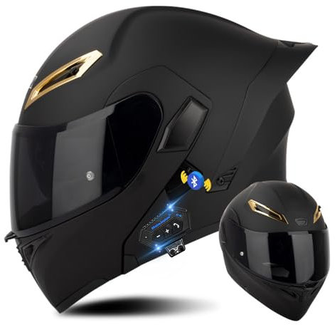 Klapphelm mit Bluetooth, Bluetooth Integralhelm Motorradhelm mit Doppelvisier, ECE Zertifiziert Lila Helm für Erwachsene Frauen Männer Hohe Qualität Helm, Roller-Mofa -Moped-Helm