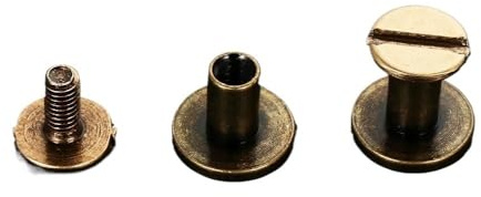10 pz 5mm/6.5mm/8mm Chiodo in Ottone Fai da Te Cinghia Rivetti Vite Artigianale in Pelle Solido Chiodo Bullone Contabilità Viti a Testa Tonda Bagagli Artigianali (Color : Bronze-6.5mm-10pcs)