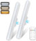 Unterbauleuchte Küche Led, 2 Stück Touch Dimmbar Schrankbeleuchtung mit Fernbedienung Magnet, 3 Farbmodi 2500mAh USB-C Aufladbar LED Lichtleiste für Schränke Schreibtische Kleiderschrank