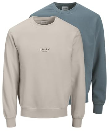 JACK & JONES Jjesoho sweat crew neck 2 st Mp, Stormigt väder, M