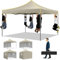 COBIZI Faltpavillon 3x3 Wasserdicht Stabil Winterfest mit 4 Seitenwänden, Anti-Moskito Popup Pavillon Partyzelt Faltzelt UV Schutz 50+ mit Tasche für Strand Hochzeit Camping（Verdickter Rahmen）
