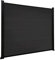 Floordirekt Gartenzaun 180x180cm mit Aluminium Pfosten - WPC Zaun Komplettset Kronos - Sichtschutzzaun - Windschutz Sichtschutz für Terrasse & Garten - Inklusive Montagematerial (Black)
