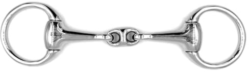 Equine Smile ES0012 Olive Head Bit Double Broken Stainless Steel Ring Diameter 44 mm Bit Thickness 12 mm (8.5 cm)