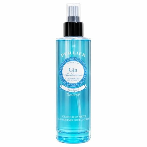 Perlier Gin del Mediterraneo Acqua Profumata per il Corpo Juniper Spray, Aromatica Agrumata, Note di Ginepro e Agrumi, Formato Spray, 200 ml