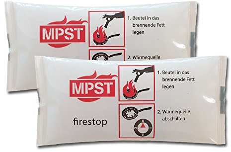 MPST Fettbrand-Löschpolster 2er-Pack Feuerlöscher Brandklasse F Neuentwicklung für Fettbrände in Pfanne Topf Fritteuse im Haushalt - Brandschutz in der Küche