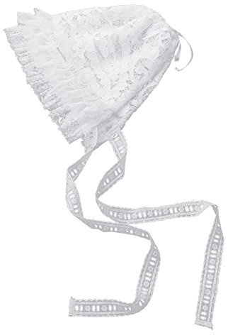COSDREAMER Sombrero de fregona para niñas y Mujeres Colonial Pilgrim Prarie Capó Sombreros, Blanco 1, Talla única