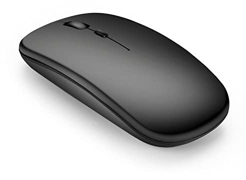Bluetooth Mouse Wireless Mouse Slim 2.4G Rechargeable Portable Optical Office Mouse,3 Adjustable DPI Dual Mode Bluetooth Wireless Mouse for MacBook,Laptops Windows,Mac OS,iPad OS 13 or Later