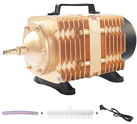FONLAND Bomba de aire comercial 60W-160W, 70L-140L/min, 6-16 salidas Bombas de aire del compresor de aire del colector de válvulas para acuarios, sistemas hidropónicos, máquinas industriales