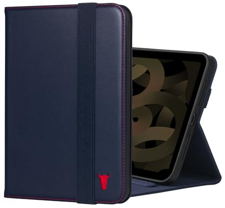 TORRO Case Compatible with iPad Mini 7/6 – Genuine Leather iPad Mini 7th /6th Generation (2024/2021) Cover with Stand Function, Apple Pencil Connectivity and Wake Sleep Function (Navy Blue)