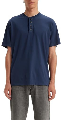 Levi's Herren SS 4 Button Henley-Hemd, Naval Academy, M
